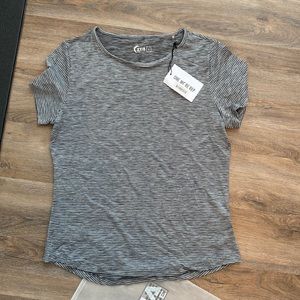 Zyia active black stripe short sleeve t